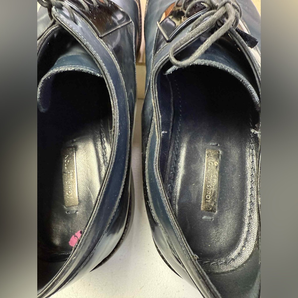 Louis Vuitton Runway Brown Leather Metal Palace Derby Shoes Sz 9 - Picture 8 of 16